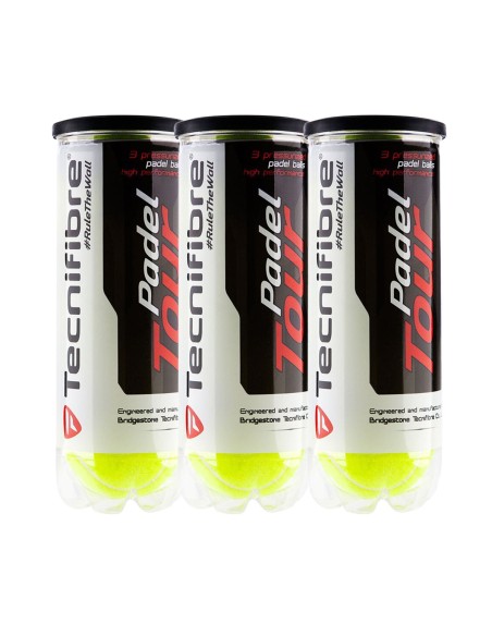 ENEBE -Tecnifibre Padel Tour 3-Ball Canister Tripack ENEBE -Tecnifibre Padel Tour 3-Ball Canister Tripack
