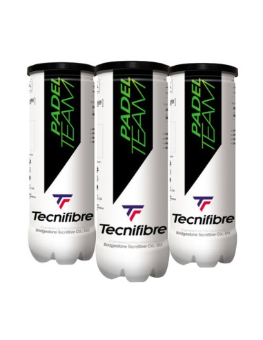 LOK -Pacote triplo de 3 latas de bolas de padel Tecnifibre Team