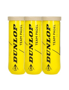 TECNIFIBRE -Tripack de Botes de 3 Bolas Dunlop Team Padel