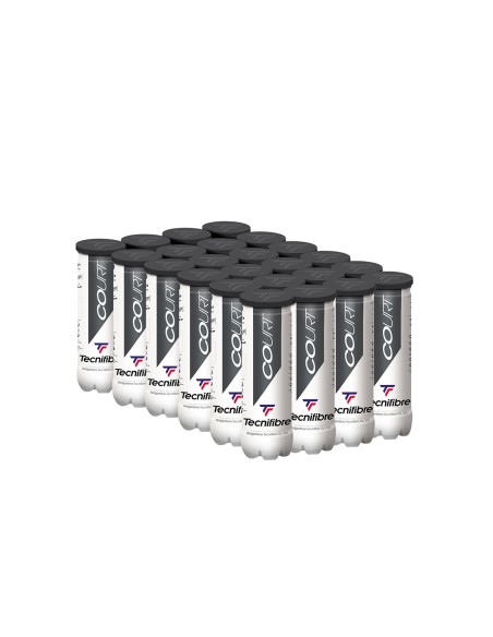 TECNIFIBRE -Gaveta com 36 potes de 4 bolas de quadra Tecnifibre