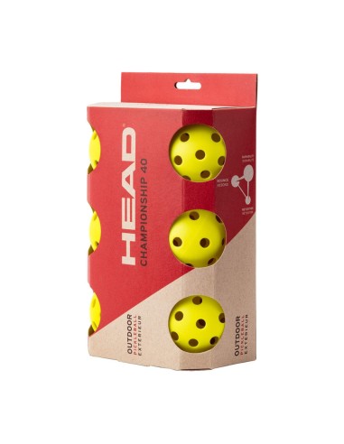 Head -Bote 6 Bolas Pickelball Penn 40 Outdoor