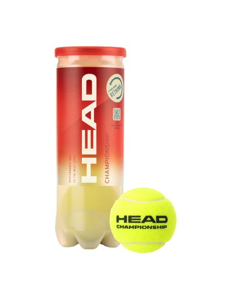 Head -Lata com 3 bolas de tênis Head Championship