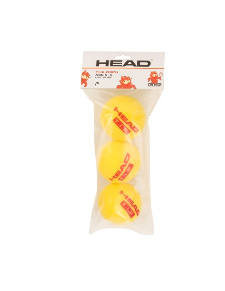 Head -Bote 3 Bolas de Tenis 3b Head T.I.P. Red Foam