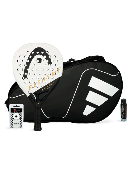 Head -Pacote Head Edge Extreme White + bolsa para raquete de padel Adidas Carbon CTR White Head -Pacote Head Edge Extreme White + bolsa para raquete de padel Adidas Carbon CTR White
