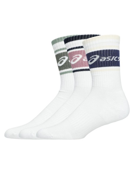 Asics -Pack 3 Calcetines Asics Logo Crew Sock Blanco