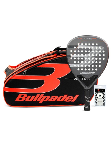 Bullpadel -PACK BULLPADEL GAME POWER GREY PALETERO X-SERIES ORANGE