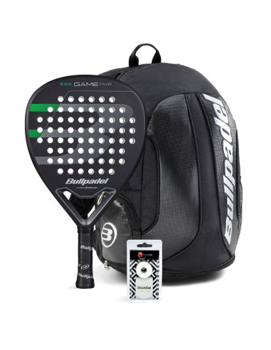 Bullpadel -Pack Bullpadel Game Power Black Mochila Avant
