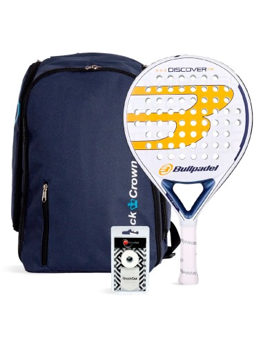 Bullpadel -Pack Bullpadel Discover Ctrl Mochila Black Crown Navy