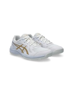 Asics -Asics Upcourt 6 Gs Blanco/Dorado Junior 1074A045 2
