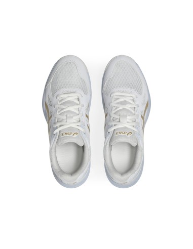 Asics -Asics Upcourt 6 Gs Branco/Dourado Junior 1074A045