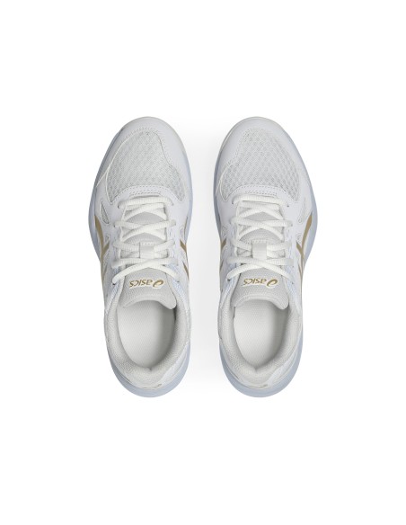 Asics -Asics Upcourt 6 Gs Branco/Dourado Junior 1074A045