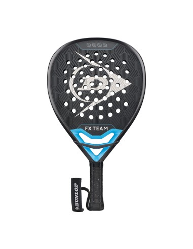 Pala De Padel Dunlop Fx Team Gun Metal/Cyan/Metallic Silver | Padelmania