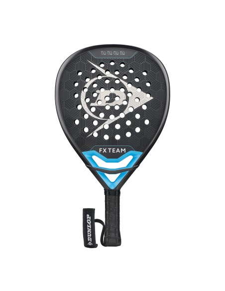 Pala De Padel Dunlop Fx Team Gun Metal/Cyan/Metallic Silver | Padelmania
