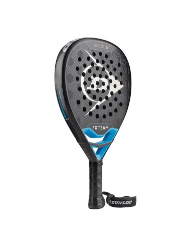 Pala De Padel Dunlop Fx Team Gun Metal/Cyan/Metallic Silver | Padelmania