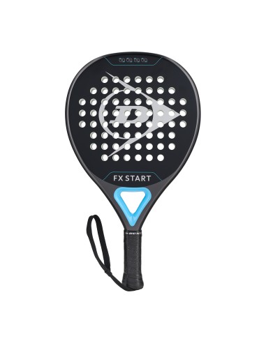 Padel Racket Dunlop Fx Start Gun Metal/Cyan/Metallic Silver | Padelmania