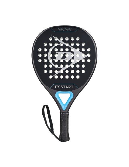 Padel Racket Dunlop Fx Start Gun Metal/Cyan/Metallic Silver | Padelmania