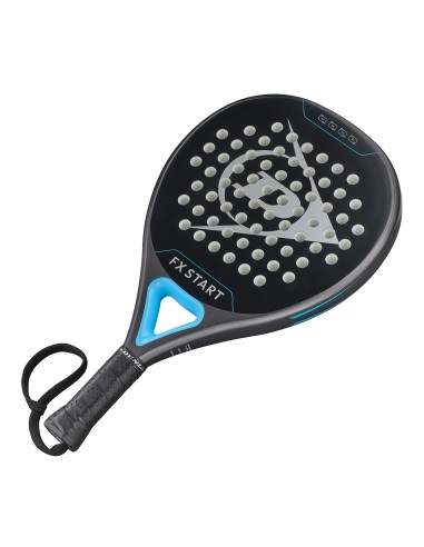Padel Racket Dunlop Fx Start Gun Metal/Cyan/Metallic Silver | Padelmania