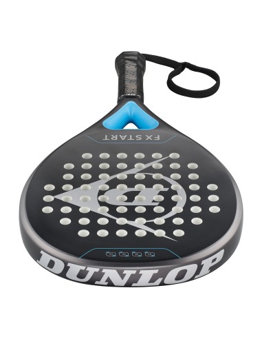 Padel Racket Dunlop Fx Start Gun Metal/Cyan/Metallic Silver | Padelmania