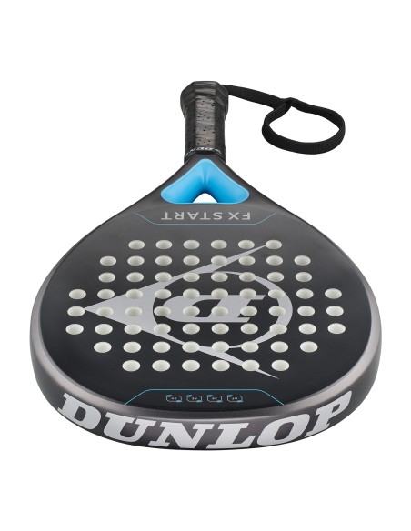 Padel Racket Dunlop Fx Start Gun Metal/Cyan/Metallic Silver | Padelmania
