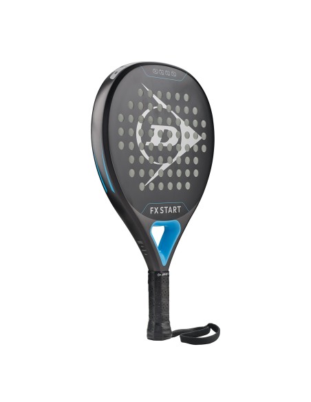 Padel Racket Dunlop Fx Start Gun Metal/Cyan/Metallic Silver | Padelmania