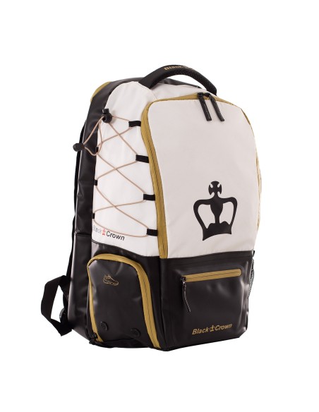Mochila Black Crown Raptor V2 Branco/Dourado | Padelmania