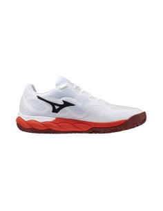 Mizuno Wave Enforce Court Clay Branco/Coral | PadelMania