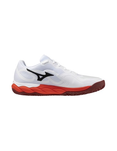 Mizuno Wave Enforce Court Clay Blanco/Coral | PadelMania