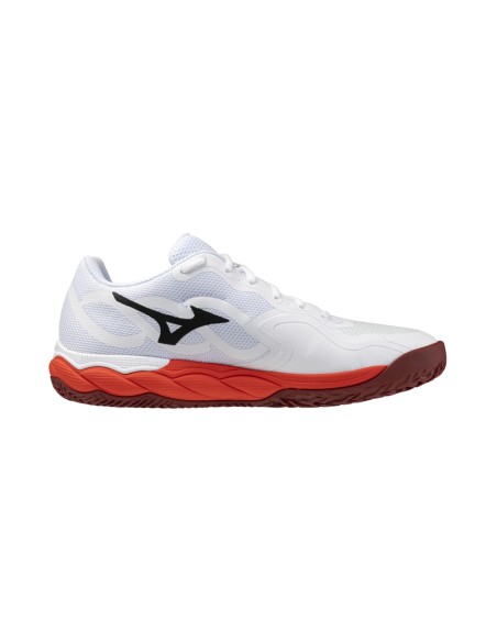 Mizuno Wave Enforce Court Clay White/Coral | PadelMania