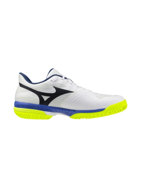 Mizuno Wave Exceed Court Clay Blanco/Azul | PadelMania