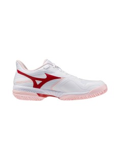 Mizuno Wave Exceed Court Clay Court Blanco/Rosa Mujer | PadelMania
