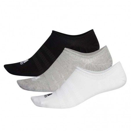 Adidas -Pack 3 Calcetines Adidas Light Nosh Blanco/Gris/Negro Adidas -Pack 3 Calcetines Adidas Light Nosh Blanco/Gris/Negro
