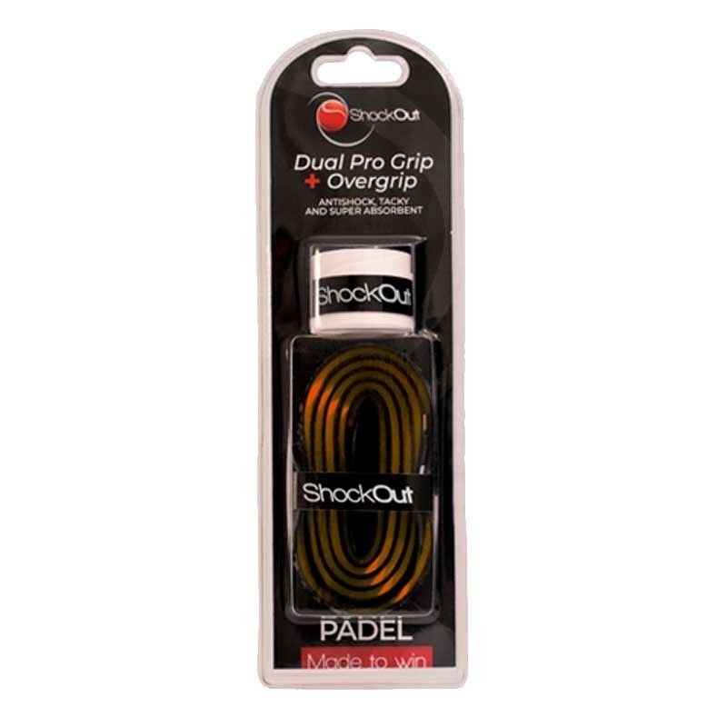 SHOCKOUT -Dual Pro Grip + Overgrip Preto/Laranja