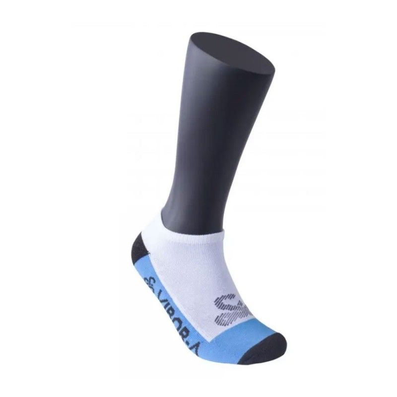 Vibor-a -Vibor-A Invisible Socks White Blue