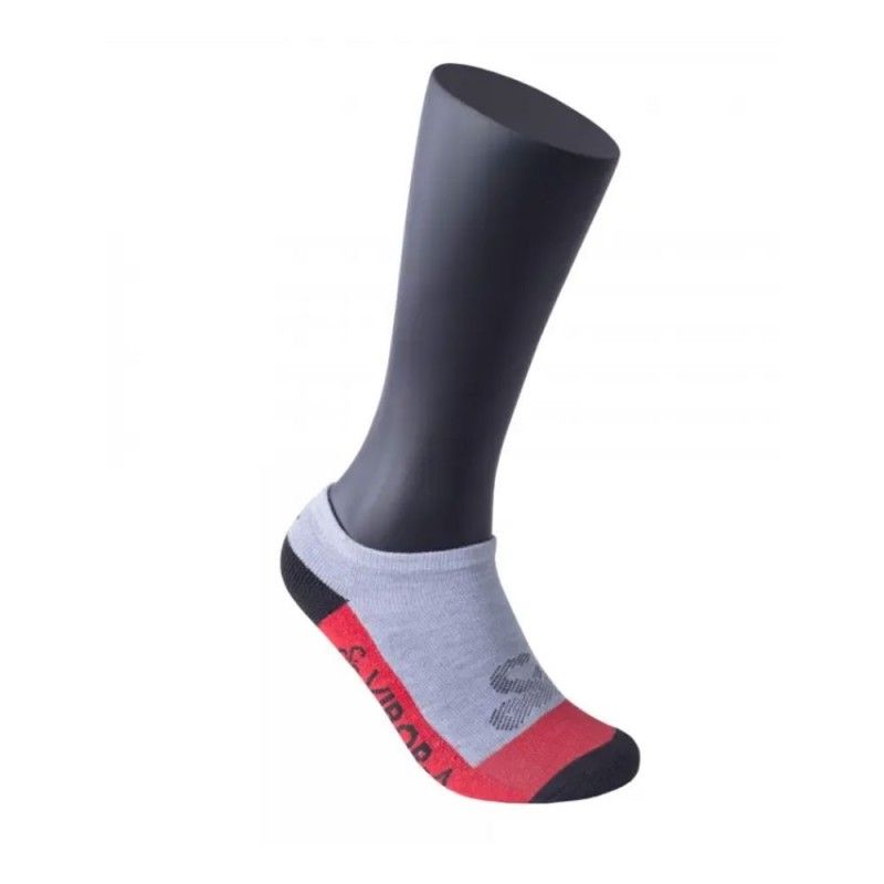Vibor-a -Vibor-A Unsichtbare Socken Grau Rot