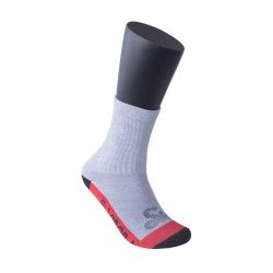 Vibor Socks - Mid-Calf Grey Red