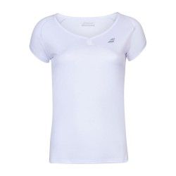 Camiseta Babolat Play Cap Sleeve Blanco Niña