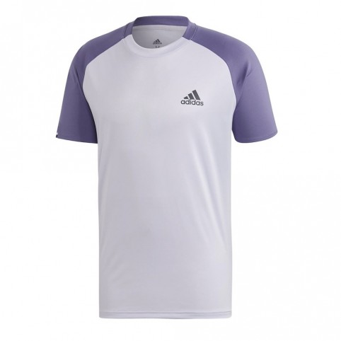 Adidas -T-shirt Adidas Club CB bianca lilla