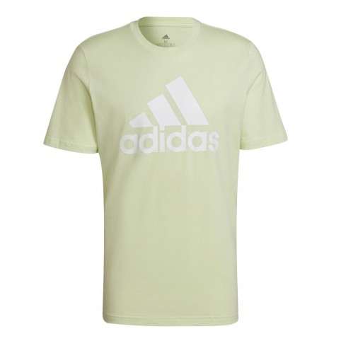 Adidas -Adidas Essentials T-Shirt Vert À Gros Logo