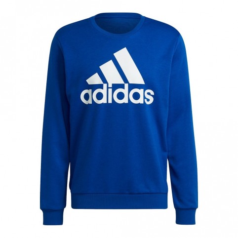 Adidas -Felpa Adidas Essentials Big Logo Blu