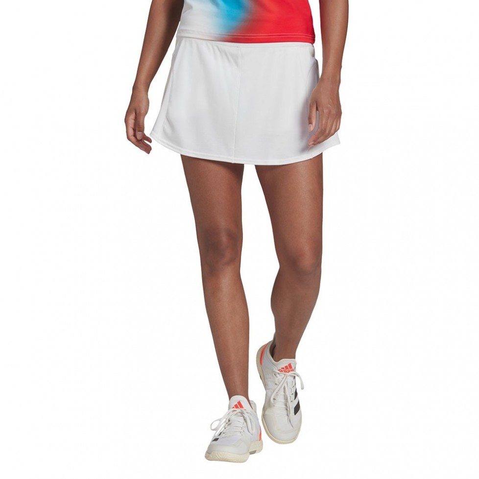 Tentáculo Adicto seguro Falda Adidas Tennis Match Blanco Mujer ✓ Ropa padel Adidas ✓