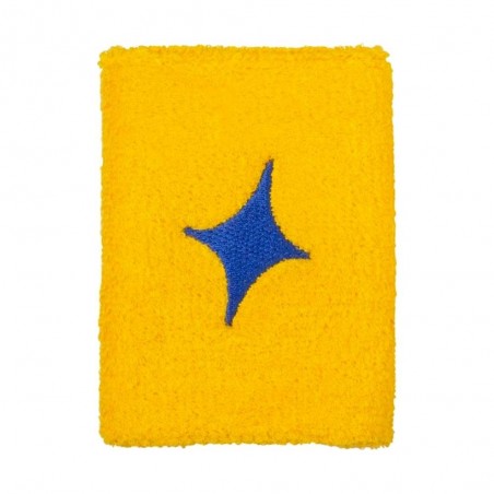 Star Vie -Muñequera Star Vie Amarillo Logo Azul Star Vie -Muñequera Star Vie Amarillo Logo Azul