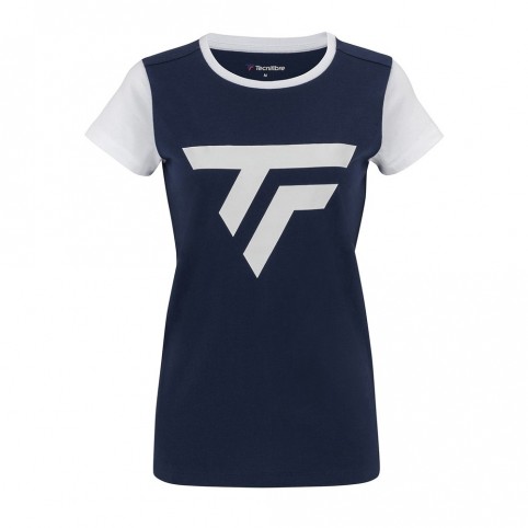 TECNIFIBRE -Camiseta Tecnifibre Perf Marino Blanco Mujer