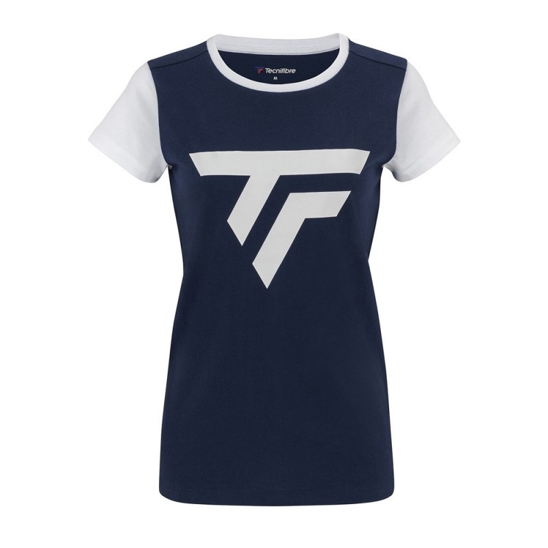 TECNIFIBRE -Camiseta Tecnifibre Perf Marino Blanco Mujer
