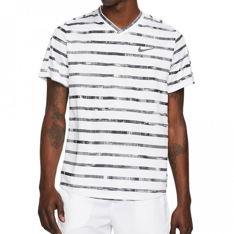 NIKE -Nike Court Dri-Fit Victory T-Shirt White Black