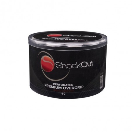 SHOCKOUT -Overgrips perfurados Drum 60 Premium branco preto