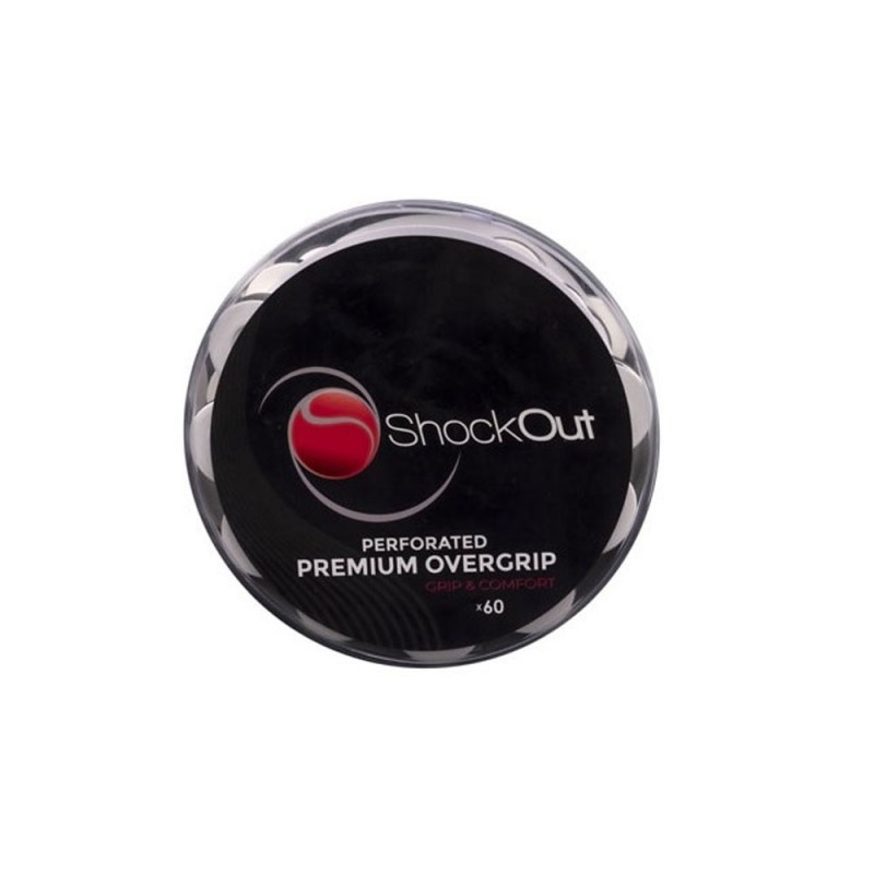 SHOCKOUT -Overgrips perfurados Drum 60 Premium branco preto