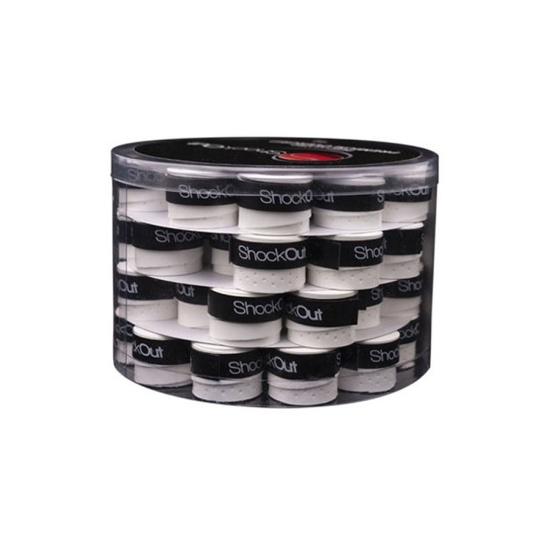 SHOCKOUT -Tambor 60 Overgrips Premium Perforados Blanco Negro