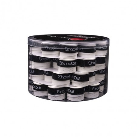 SHOCKOUT -Drum 60 Premium Perforated Overgrips White Black