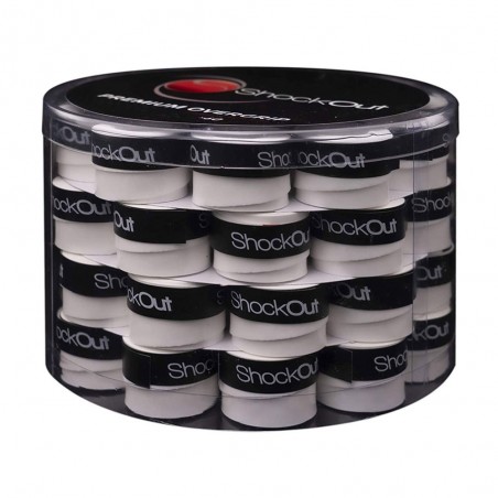 SHOCKOUT -Drum 60 Premium Perforated Overgrips White Black