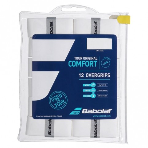 Overgrip Babolat Tour Original x 12 White |BABOLAT |Surgrips